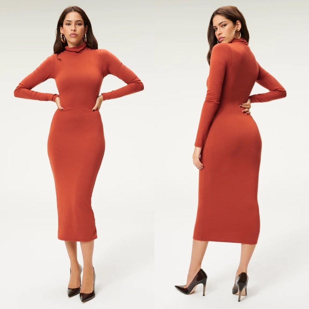 Good American Sundown Dress in Brick